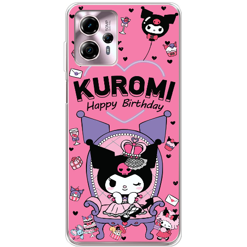 Чехол BoxFace Motorola G13 День народження Kuromi