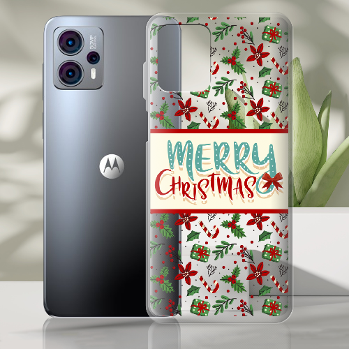 Чехол BoxFace Motorola G23 Vintage Christmas Congratulation