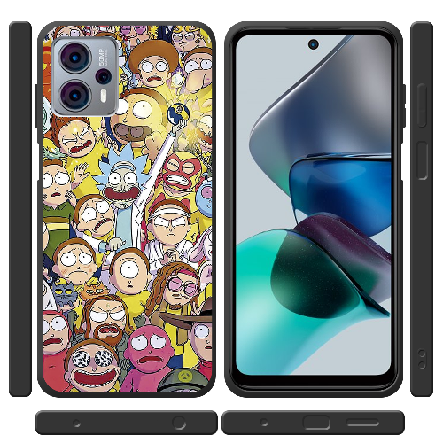 Чехол BoxFace Motorola G23 Rick and Morty все герои