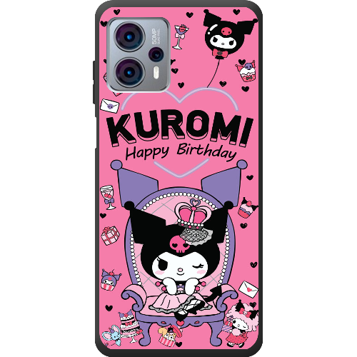 Чехол BoxFace Motorola G23 День народження Kuromi