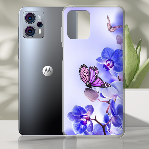 Чехол BoxFace Motorola G23 Orchids and Butterflies