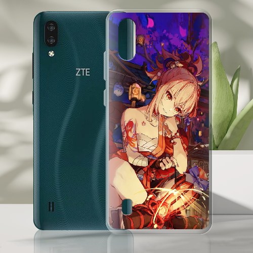 Чехол BoxFace ZTE Blade A51 Lite Genshin Ёимия с огоньком