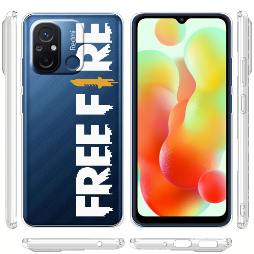 Чехол BoxFace Xiaomi Redmi 12C Белый Free Fire