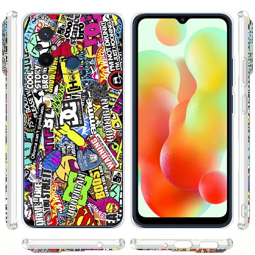 Чехол BoxFace Xiaomi Redmi 12C Multicolored Inscriptions