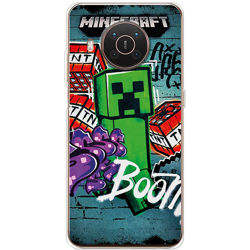 Чехол BoxFace Nokia X10 Minecraft Graffiti