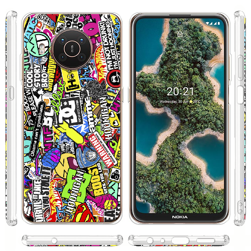 Чехол BoxFace Nokia X10 Multicolored Inscriptions