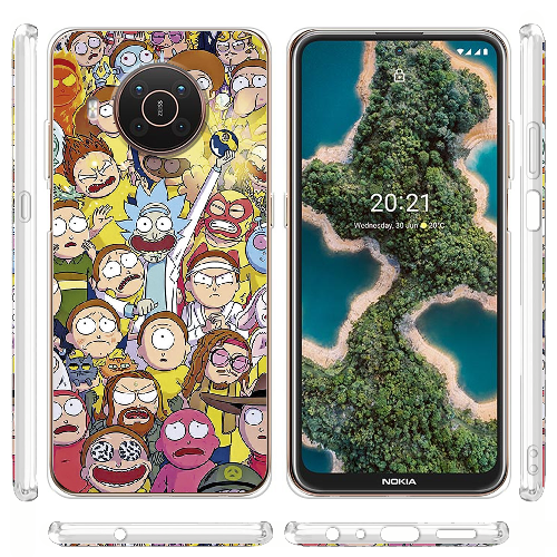 Чехол BoxFace Nokia X20 Rick and Morty все герои