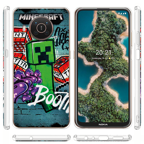 Чехол BoxFace Nokia X20 Minecraft Graffiti