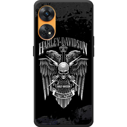 Чехол BoxFace OPPO Reno 8T 4G Harley Davidson skull and eagles