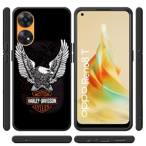 Чехол BoxFace OPPO Reno 8T 4G Harley Davidson and eagle