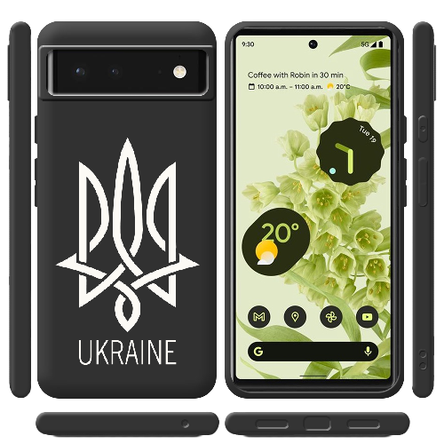 Чехол BoxFace Google Pixel 6 Тризуб монограмма UKRAINE