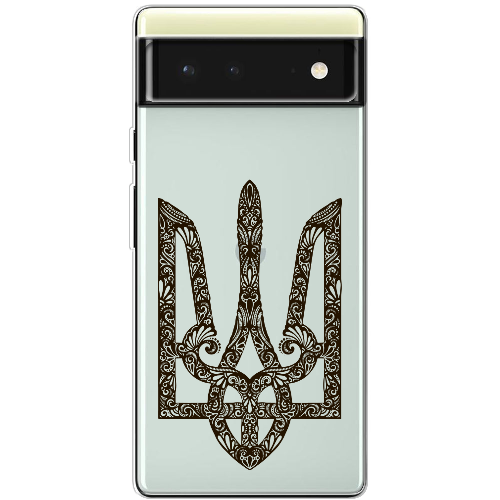 Чехол BoxFace Google Pixel 6 Ukrainian Black Trident