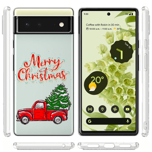 Чехол BoxFace Google Pixel 6 Holiday Car Merry Christmas