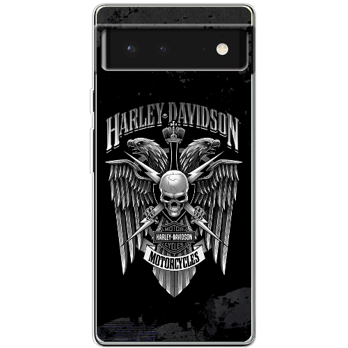 Чехол BoxFace Google Pixel 6 Harley Davidson skull and eagles