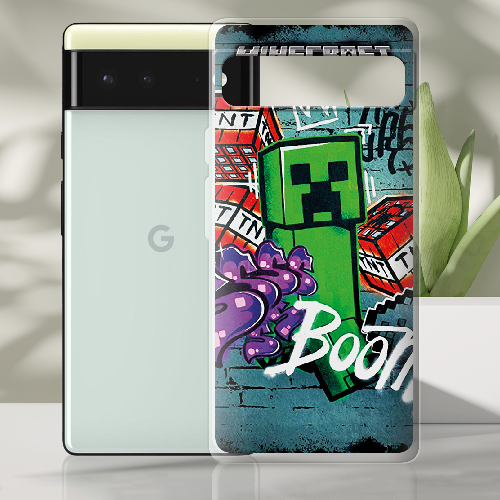 Чехол BoxFace Google Pixel 6 Minecraft Graffiti