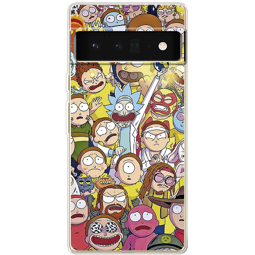 Чехол BoxFace Google Pixel 6 Pro Rick and Morty все герои