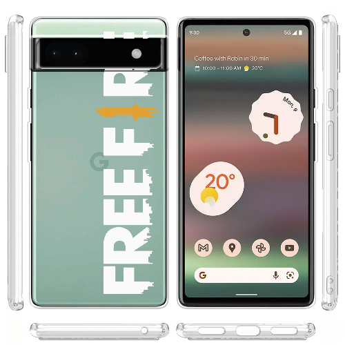 Чехол BoxFace Google Pixel 6A Белый Free Fire