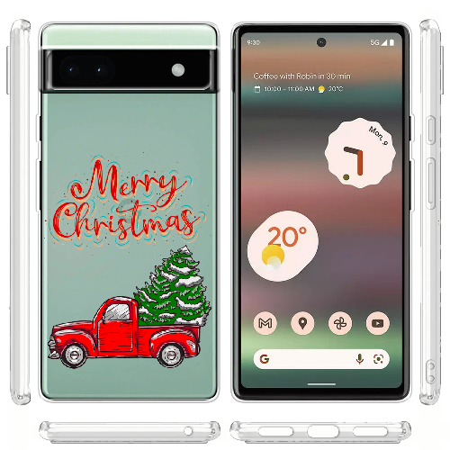 Чехол BoxFace Google Pixel 6A Holiday Car Merry Christmas