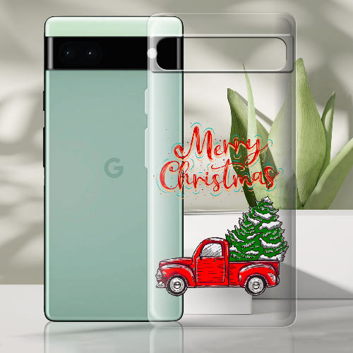 Чехол BoxFace Google Pixel 6A Holiday Car Merry Christmas