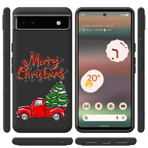 Чехол BoxFace Google Pixel 6A Holiday Car Merry Christmas