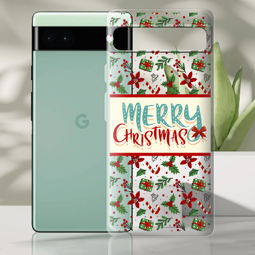 Чехол BoxFace Google Pixel 6A Vintage Christmas Congratulation