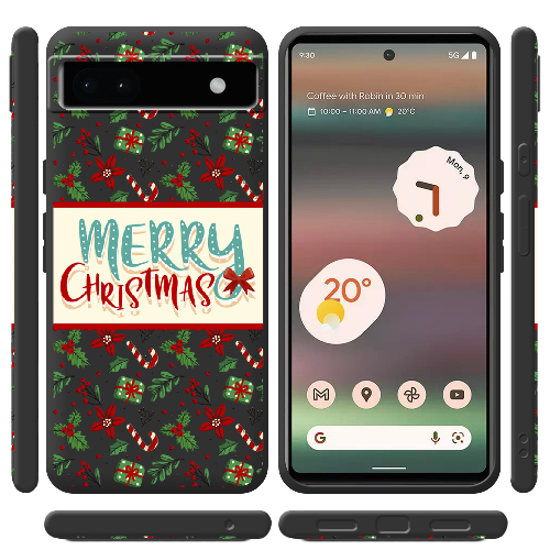 Чехол BoxFace Google Pixel 6A Vintage Christmas Congratulation