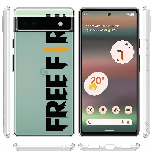 Чехол BoxFace Google Pixel 6A Черный Free Fire