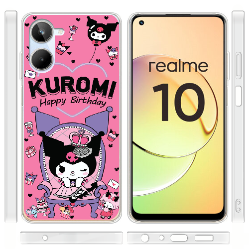 Чехол BoxFace Realme 10 4G День народження Kuromi