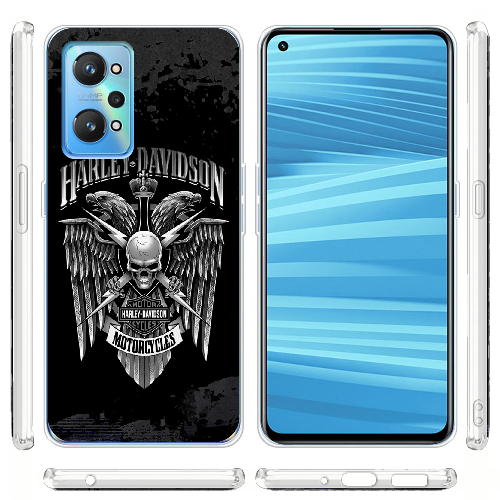 Чехол BoxFace Realme GT Neo 2 Harley Davidson skull and eagles