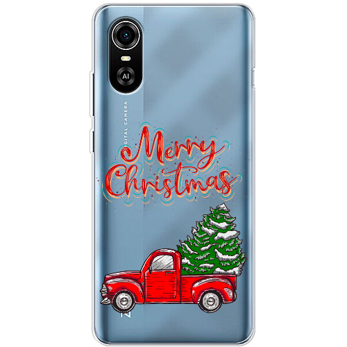 Чехол BoxFace ZTE Blade A31 Plus Holiday Car Merry Christmas