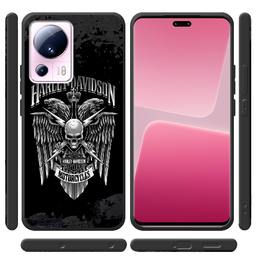 Чехол BoxFace Xiaomi 13 Lite Harley Davidson skull and eagles