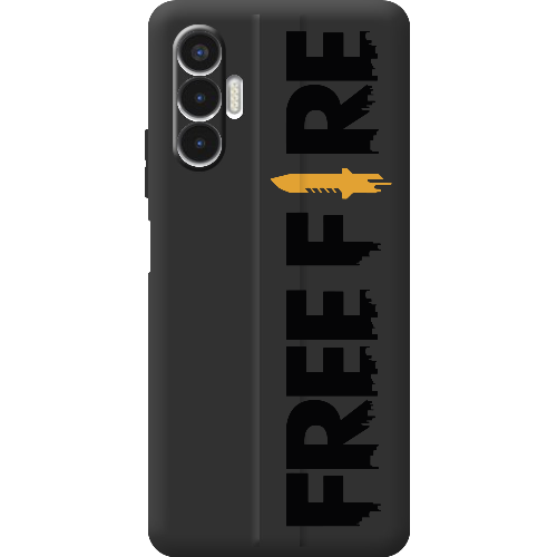 Чехол BoxFace Tecno POVA 3 Черный Free Fire