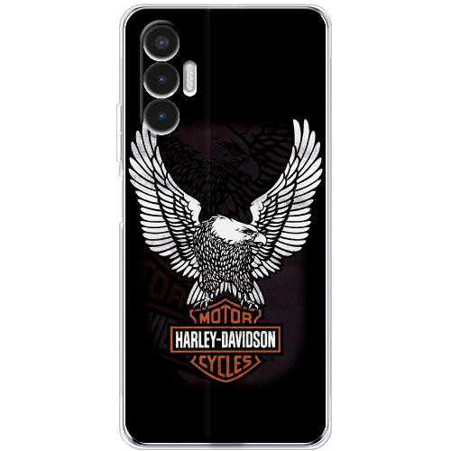 Чехол BoxFace Tecno POVA 3 Harley Davidson and eagle