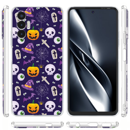 Чехол BoxFace Tecno POVA 3 Halloween Purple Mood