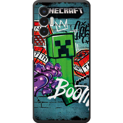 Чехол BoxFace Tecno POVA 3 Minecraft Graffiti