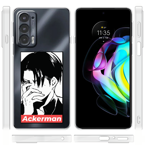 Чехол BoxFace Motorola Edge 20 Attack On Titan - Ackerman