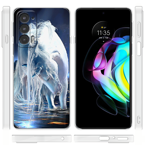 Чехол BoxFace Motorola Edge 20 White Horse