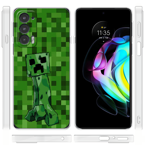 Чехол BoxFace Motorola Edge 20 Minecraft Creeper