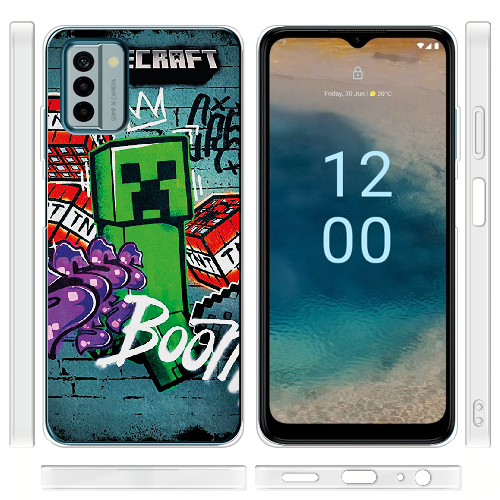 Чехол BoxFace Nokia G22 Minecraft Graffiti