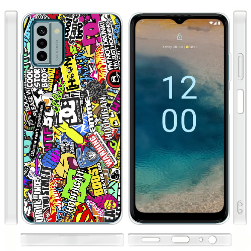 Чехол BoxFace Nokia G22 Multicolored Inscriptions