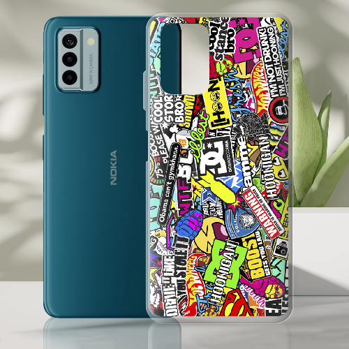 Чехол BoxFace Nokia G22 Multicolored Inscriptions