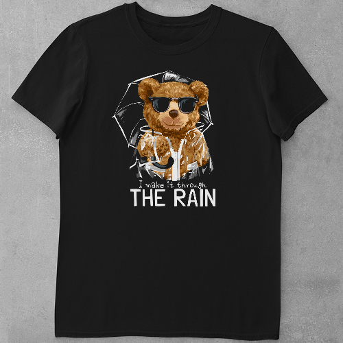 Дитяча футболка для хлопчиків Ведмедик - Під дощем