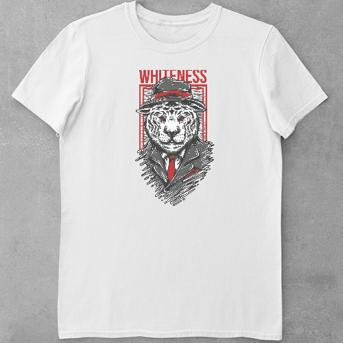 Дитяча футболка для хлопчиків Білий тигр п'ятдесятих