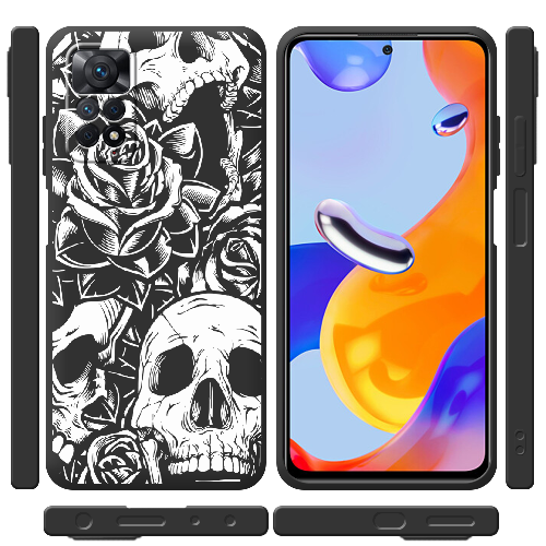 Чехол BoxFace Xiaomi Redmi Note 12 Pro 4G Skull and Roses