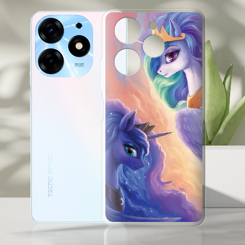 Чехол BoxFace Tecno Spark 10 Pro My Little Pony Rarity Princess Luna