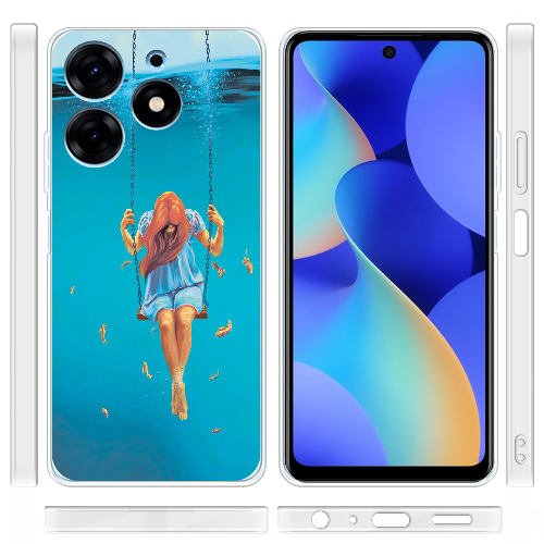 Чехол BoxFace Tecno Spark 10 Pro Girl In The Sea