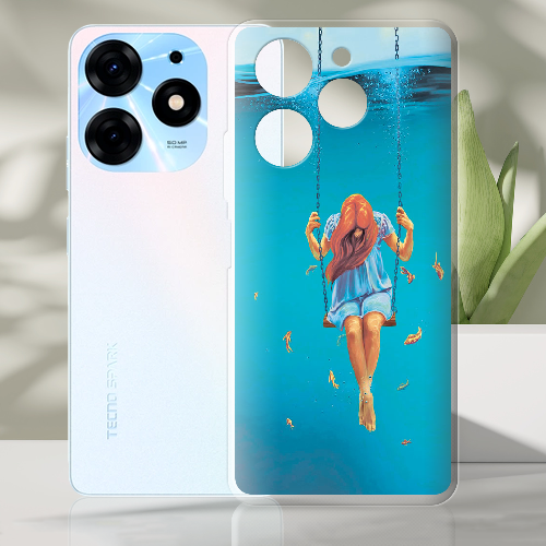 Чехол BoxFace Tecno Spark 10 Pro Girl In The Sea