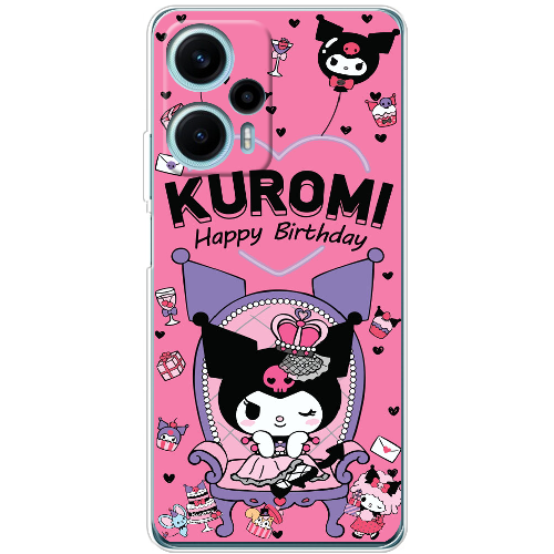 Чехол BoxFace Poco F5 День народження Kuromi