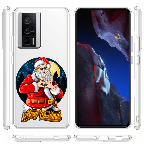 Чехол BoxFace Poco F5 Pro Cool Santa and heart