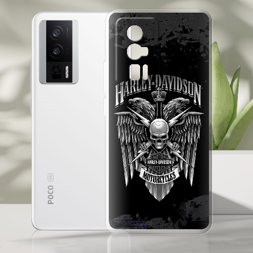 Чехол BoxFace Poco F5 Pro Harley Davidson skull and eagles